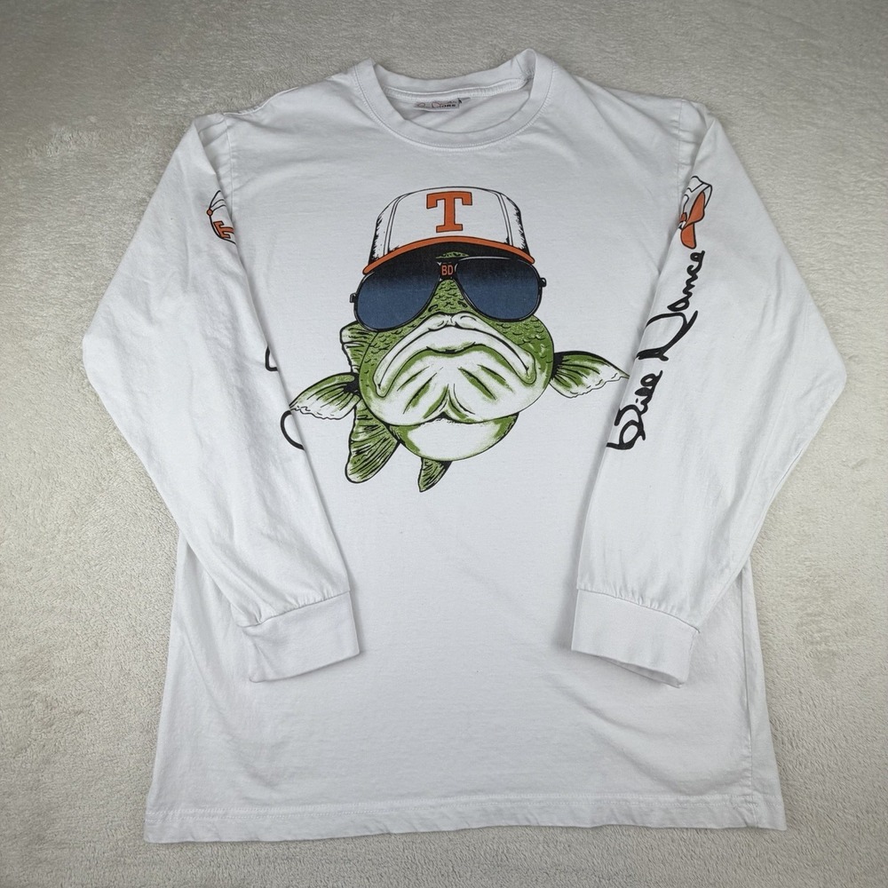 Bill Dance Outdoors Graphic LS Shirt Mens XL Bass Fishing Tennessee‎ Volunteers